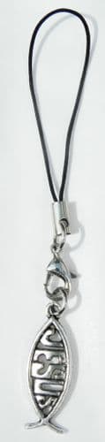 Jesus Fish Mobile Strap Handbag Charm Religious Holy Sacred Christ Christian New