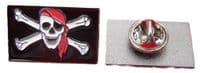 Jolly Roger Flag Lapel Hat Tie Pin Badge Rebel Biker Skull & Crossbones