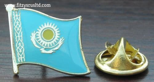 Kazakhstan Flag Lapel Hat Cap Tie Pin Badge  Qazaqstan  - New