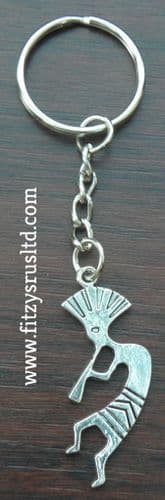 Kokopelli Key Ring Flute Player Keyring