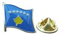 Kosovo Country Flag Lapel Hat Cap Tie Pin Badge / Brooch Kosov Kosova