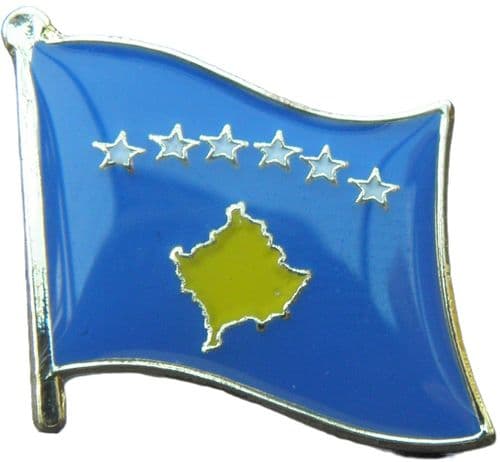 Kosovo Country Flag Lapel Hat Cap Tie Pin Badge / Brooch Kosov Kosova
