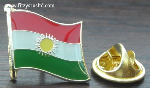 Kurdistan Country Flag Lapel Hat Cap Tie Pin Badge / Brooch - Kurds Kurdish New