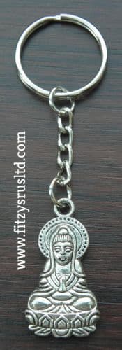 Kwan Yin Amulet Keyring Bodhisattva Buddhist Buddha Guanyin Key Ring Souvenir