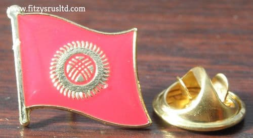 Kyrgyzstan Flag Lapel Hat Cap Tie Pin Badge Kyrgyz Republic   Souvenir