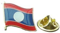 Laos Flag Lapel Hat Cap Tie Pin Badge Sathalanalat Paxathipatai Paxaxon Lao New