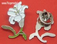 Lily Flower Lapel Hat Cap Tie Pin Badge Lilium Brooch
