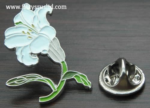 Lily Flower Lapel Hat Cap Tie Pin Badge Lilium Brooch