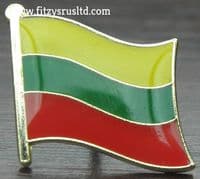 Lithuania Lithuanian Country Flag Lapel Hat Tie Pin Badge Lietuvos Respublika