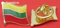 Lithuania Lithuanian Country Flag Lapel Hat Tie Pin Badge Lietuvos Respublika