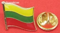 Lithuania Lithuanian Country Flag Lapel Hat Tie Pin Badge Lietuvos Respublika