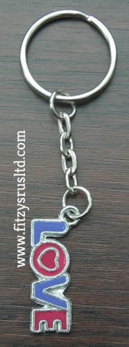 Love Coloured Key Ring Word Keyring - Valentine Valentines Day Gift Souvenir New