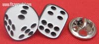 Lucky Pair Dice Lapel Hat Cap Tie Pin Badge Datum Die d Gambler Poker Brooch