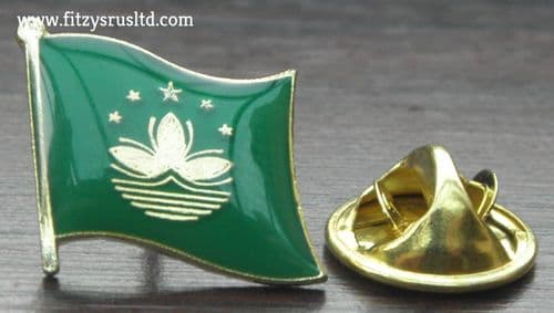 Macau Flag Lapel Hat Cap Tie Pin Badge Macao People's Republic of China Macanese