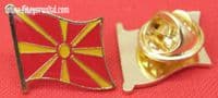 Macedonia Macedonian Flag Lapel Hat Cap Tie Pin Badge   New