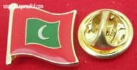 Maldives Flag Lapel Hat Cap Tie Pin Badge Dhivehi Raajjeyge Jumhooriyya Islands