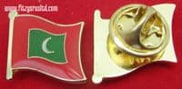 Maldives Flag Lapel Hat Cap Tie Pin Badge Dhivehi Raajjeyge Jumhooriyya Islands