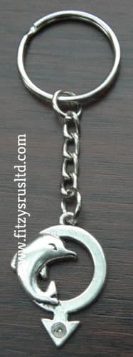 Male Symbol Sign Dolphin Keyring Gay Pride Key Ring Gift Souvenir