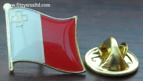 Malta Maltese Flag Lapel Hat Cap Tie Pin Badge Republic Repubblika ta' Malta New