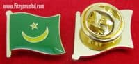 Mauritania Flag Lapel Hat Cap Tie Pin Badge Mauritanie Islamic Gift Souvenir New