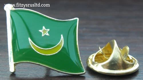 Mauritania Flag Lapel Hat Cap Tie Pin Badge Mauritanie Islamic Gift Souvenir New