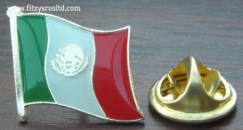 Mexico Mexican Flag Enamel Lapel Pin Badge - Brand New