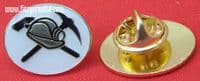 Miner MIneworker Lapel Hat Tie Cap Pin Badge Mine Worker Hammer Pick Hat Brooch