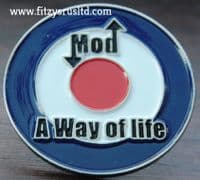 Mod A Way of Life Lapel Hat Tie Pin Badge RAF Mods Target