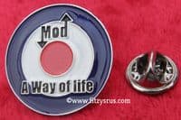 Mod A Way of Life Lapel Hat Tie Pin Badge RAF Mods Target