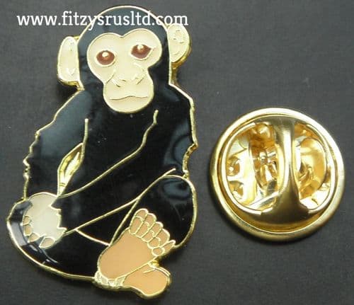 Monkey Lapel Hat Cap Tie Pin Badge Cute Cheeky Ape Chimp Primate