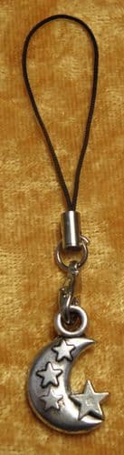 Moon & Star Mobile Phone Strap / Handbag Charm - Islam Muslim - Crescent - New