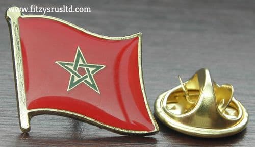 Morocco Moroccan Country Flag - Lapel - Hat - Cap - Tie Pin Badge - Brand New
