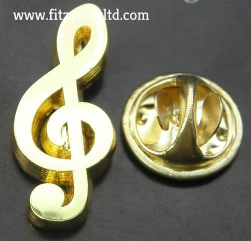 Musical Note G-clef Treble Clef Lapel Hat Cap Tie Pin Badge Musician Brooch