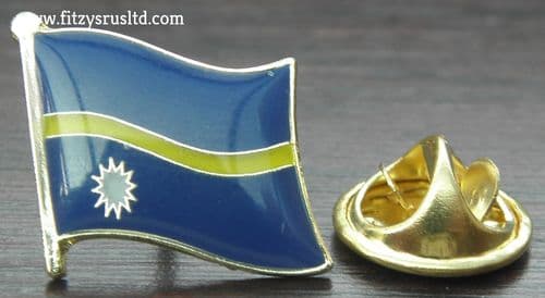 Nauru Flag Lapel Hat Cap Tie Pin Badge Ripublik Naoero Republic of Nauru Nauruan