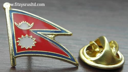 Nepal Country Flag Lapel Hat Cap Tie Pin Badge Loktntrik Ganatantra Nepl Asia
