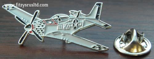 P-51 Mustang Aeroplane Pin Badge Air Force Plane