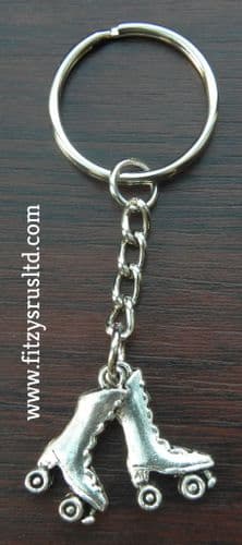 Pair of Roller Skate Boots Metal Keyring Skating Souvenir Skates Gift Key Ring