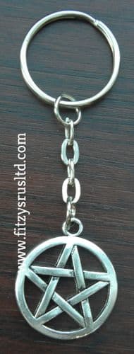 Pentacle pentagram Keyring Wicca Star Wiccan Wiccans Symbol Pagan Key Ring