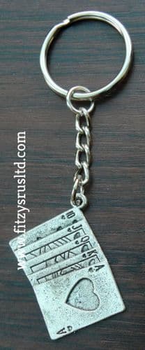 Playing Cards Poker Keyring Lightweight Gambler Gamblers Key Ring Vegas