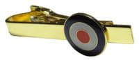 RAF Target Mod Mods Bullseye Gold Colour Tie Bar Fix Clip Metal Clasp