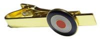 RAF Target Mod Mods Bullseye Gold Colour Tie Bar Fix Clip Metal Clasp