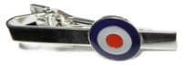 RAF Target Mod Mods Bullseye Silver Colour Tie Bar Fix Clip Metal Clasp