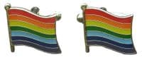 Rainbow Flag LGBT Cuff Links Pride Lesbian Gay Cufflinks