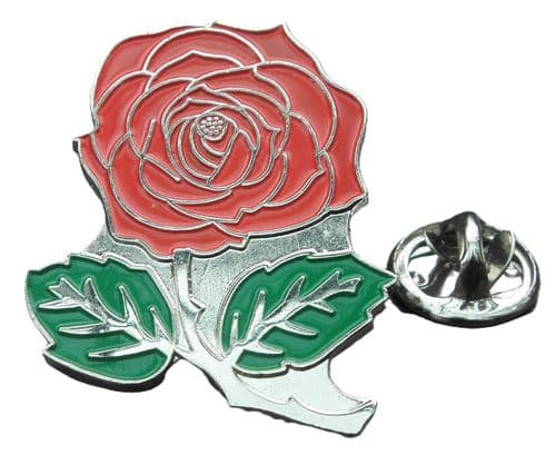 Red Rose Pin Badge / Brooch
