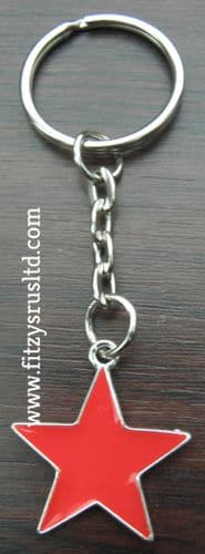 Red Star Key Ring Five-pointed Pentagram Communism Communist Symbol Keyring Gift