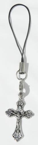 Religious Jesus Christ Crucifix Mobile Phone Strap / Handbag Charm Catholic New