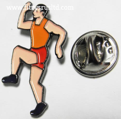 Runner Lapel Cap Hat Tie Pin Badge Brooch Athlete Jogger Jogging Gift Souvenir