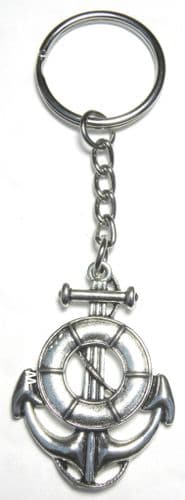 Sailor Keyring Anchor & Buoy Kisby Perry Key Ring Gift Nautical Boat Ship Navy