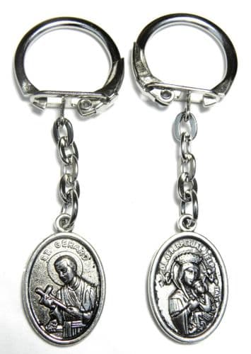 Saint St Gerard Metal Key Ring Religious Holy Gift Souvenir Keyring