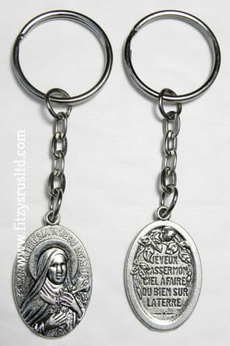 Sancta Teresia A Jesu Infante Keyring St Saint Teresa Infant Jesus Key Ring